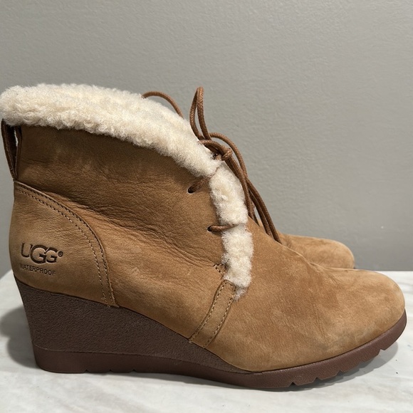 Ugg  women’s Jeovana Wedge Boots Size 8.5 - Picture 12 of 14
